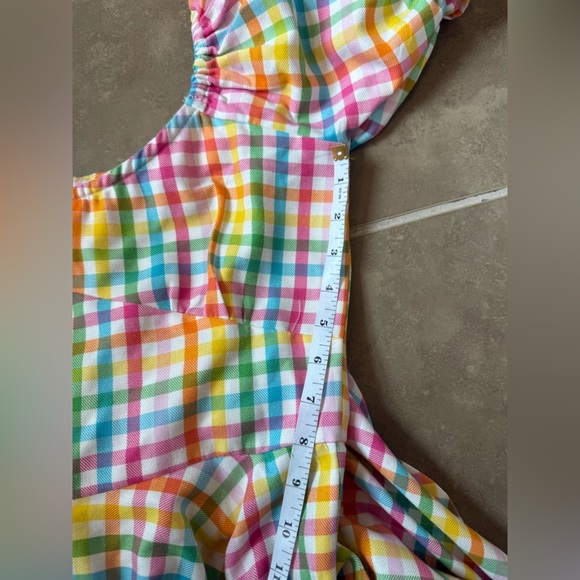 New ✨ Carmen’ Bright Check Vintage Dress - Picture 11 of 11
